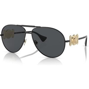 Versace Black and Gold Medusa Aviator Sunglasses
